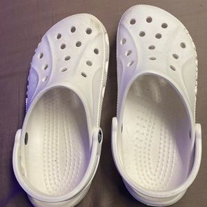 white crocs only worn once size 9 in woman’s